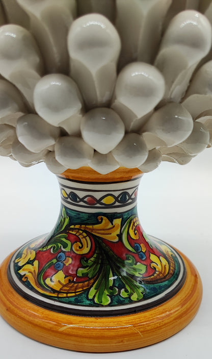 Sicilian Ceramic Pine Cone 32 cm – Handmade Italian Pigna