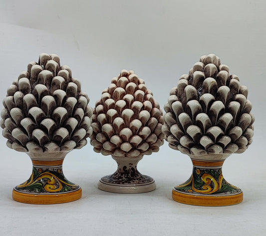 Handmade Sicilian Ceramic Pine Cone – Rustic Italian Home Decor