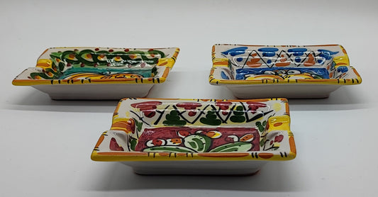Hand-Painted Sicilian Ceramic Ashtray – Caltagirone Italian Pottery