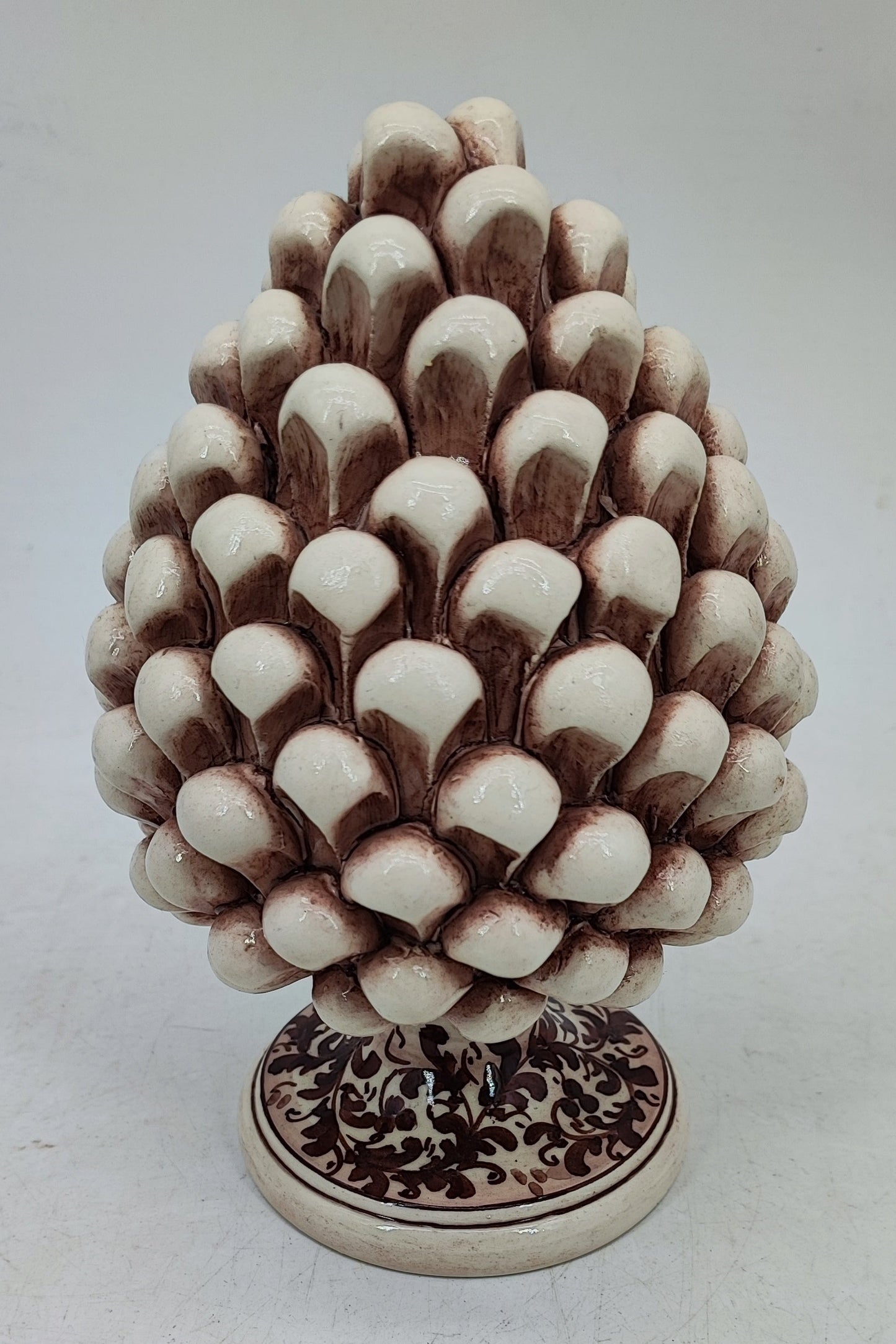 Handmade Sicilian Ceramic Pine Cone – Rustic Italian Home Decor