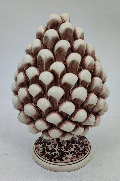 Handmade Sicilian Ceramic Pine Cone – Rustic Italian Home Decor