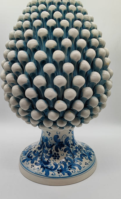 Large Sicilian Ceramic Pine Cone 42 cm – Handmade Italian Pigna