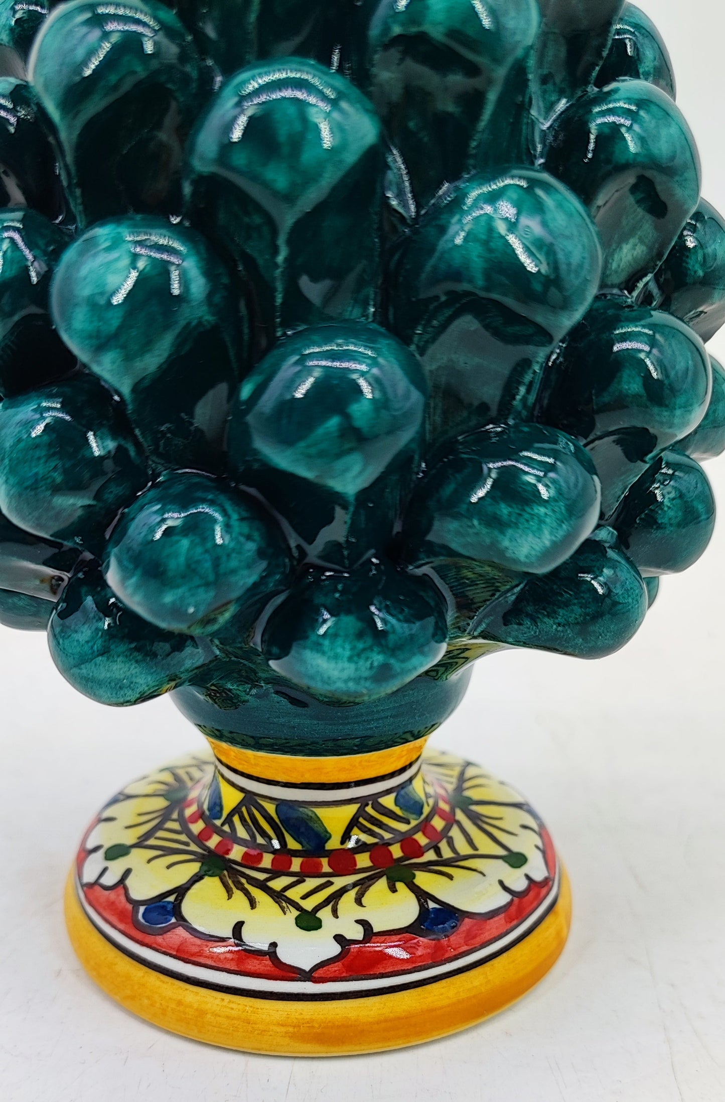Handmade Sicilian Ceramic Pine Cone – Italian Pigna Good Luck Home Decor