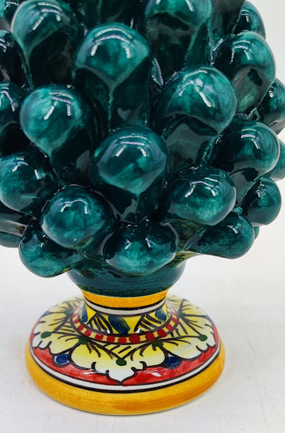 Handmade Sicilian Ceramic Pine Cone – Italian Pigna Good Luck Home Decor