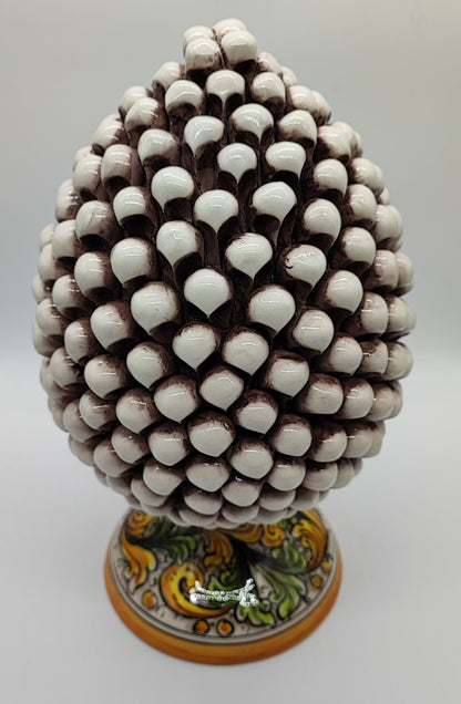 Sicilian Ceramic Pine Cone 32 cm – Handmade Italian Pigna