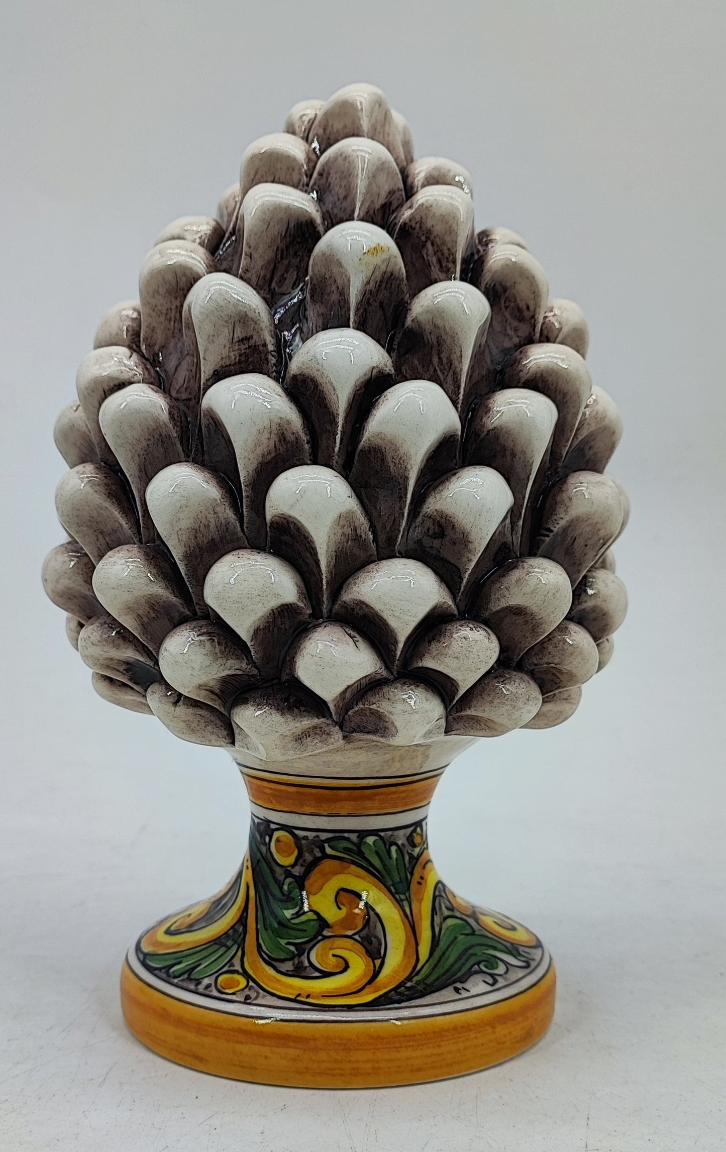 Handmade Sicilian Ceramic Pine Cone – Rustic Italian Home Decor