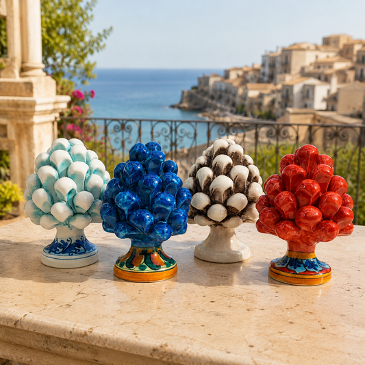Mini Sicilian Ceramic Pigna – Handmade Italian Pine Cone – 11 cm