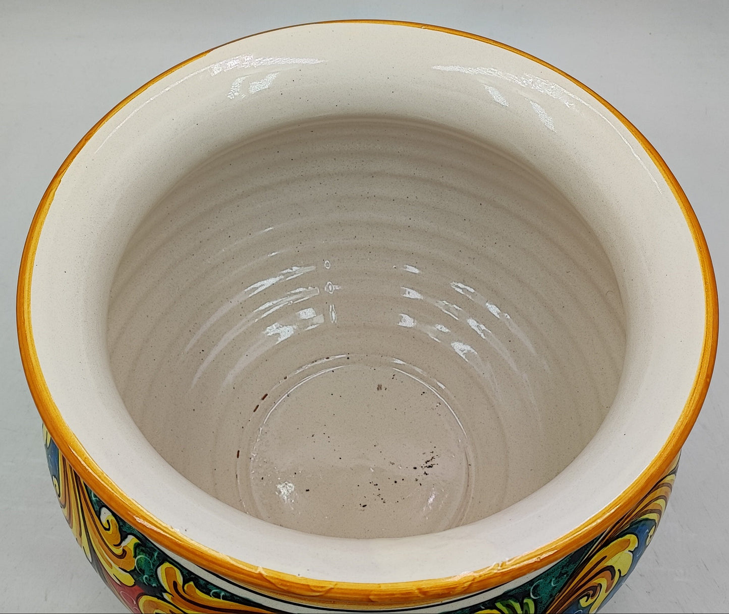 Caltagirone Bordeaux Ceramic vase holder 30cm