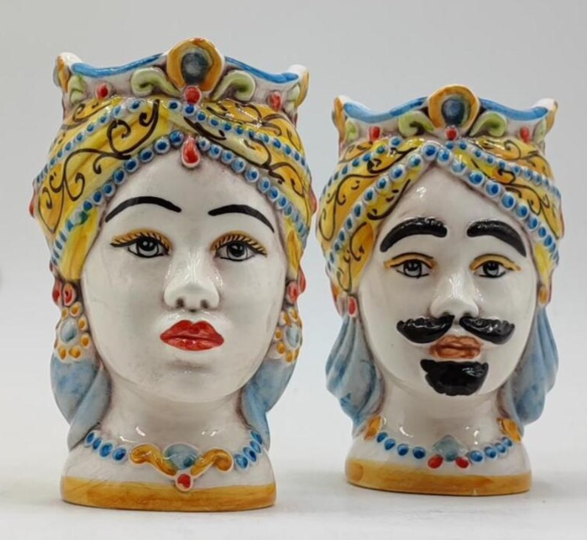 Wholesale Ceramica di Caltagirone " Sicilian Moorish heads" Emiri style