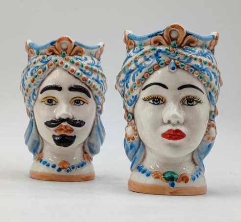 Wholesale Ceramica di Caltagirone " Sicilian Moorish heads" Emiri style
