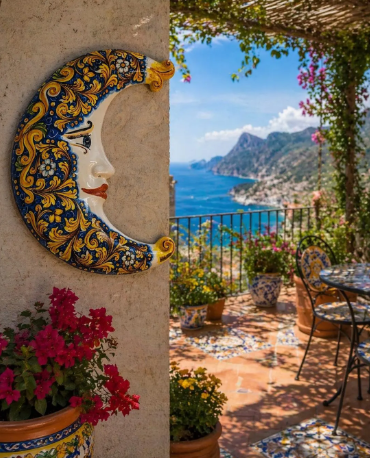 Baroque Sicilian Moon Wall Decor – 47 cm