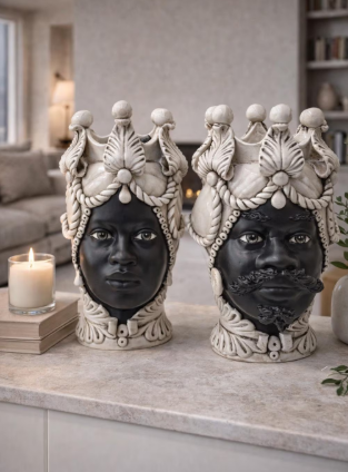 Regal Sicilian Moorish Heads – 42/43 cm