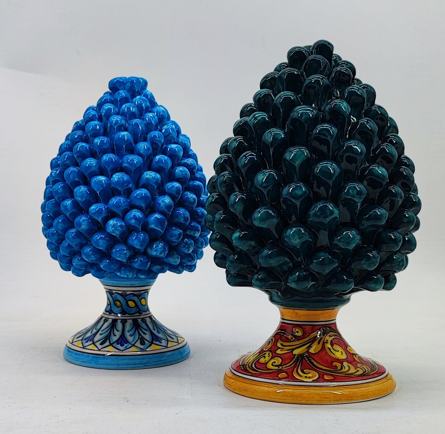 Large Handmade Sicilian Ceramic Pine Cone – Italian Pigna Home Decor