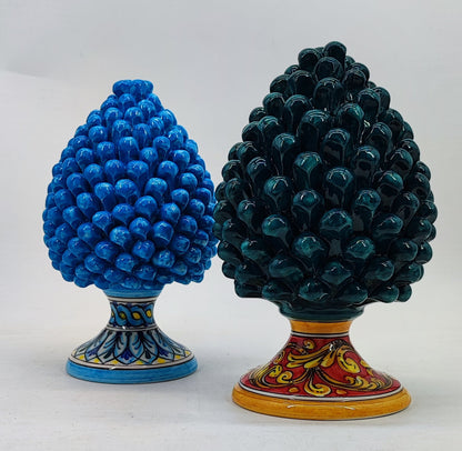 Large Handmade Sicilian Ceramic Pine Cone – Italian Pigna Home Decor