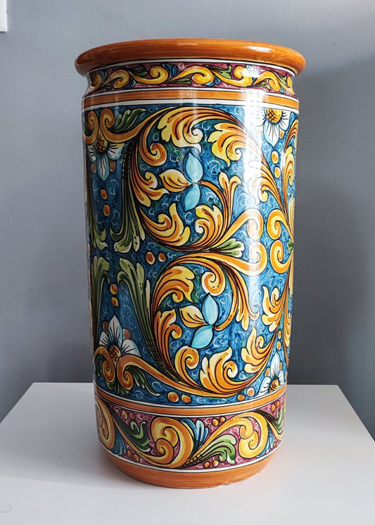 Vintage Caltagirone umbrella jar