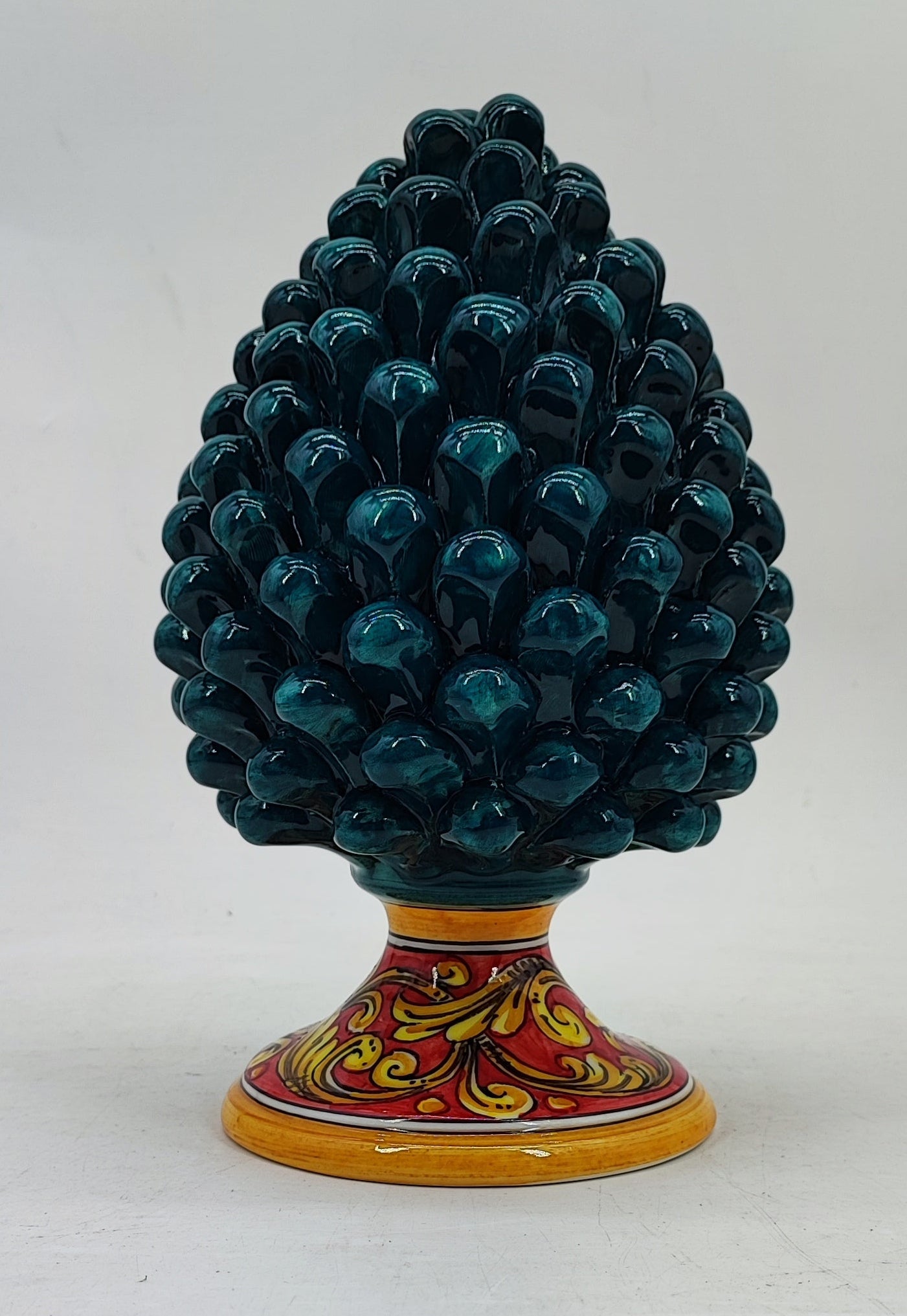 Large Handmade Sicilian Ceramic Pine Cone – Italian Pigna Home Decor