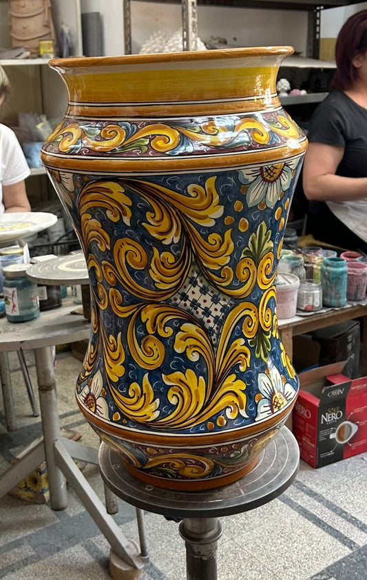 Sicilian Umbrella Stand from Ceramica di Caltagirone