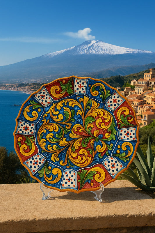 Caltagirone Ceramic handcrafted Plate