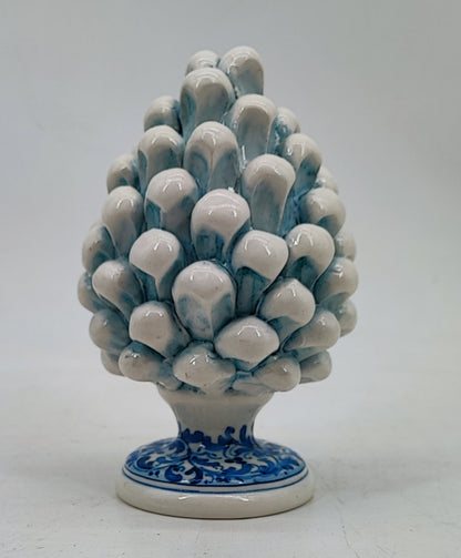 Handmade Sicilian Ceramic Pine Cone 15 cm – Antique Mediterranean Decor