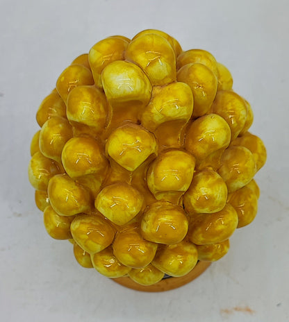 Handmade Sicilian Ceramic Pine Cone 15 cm – Antique Mediterranean Decor