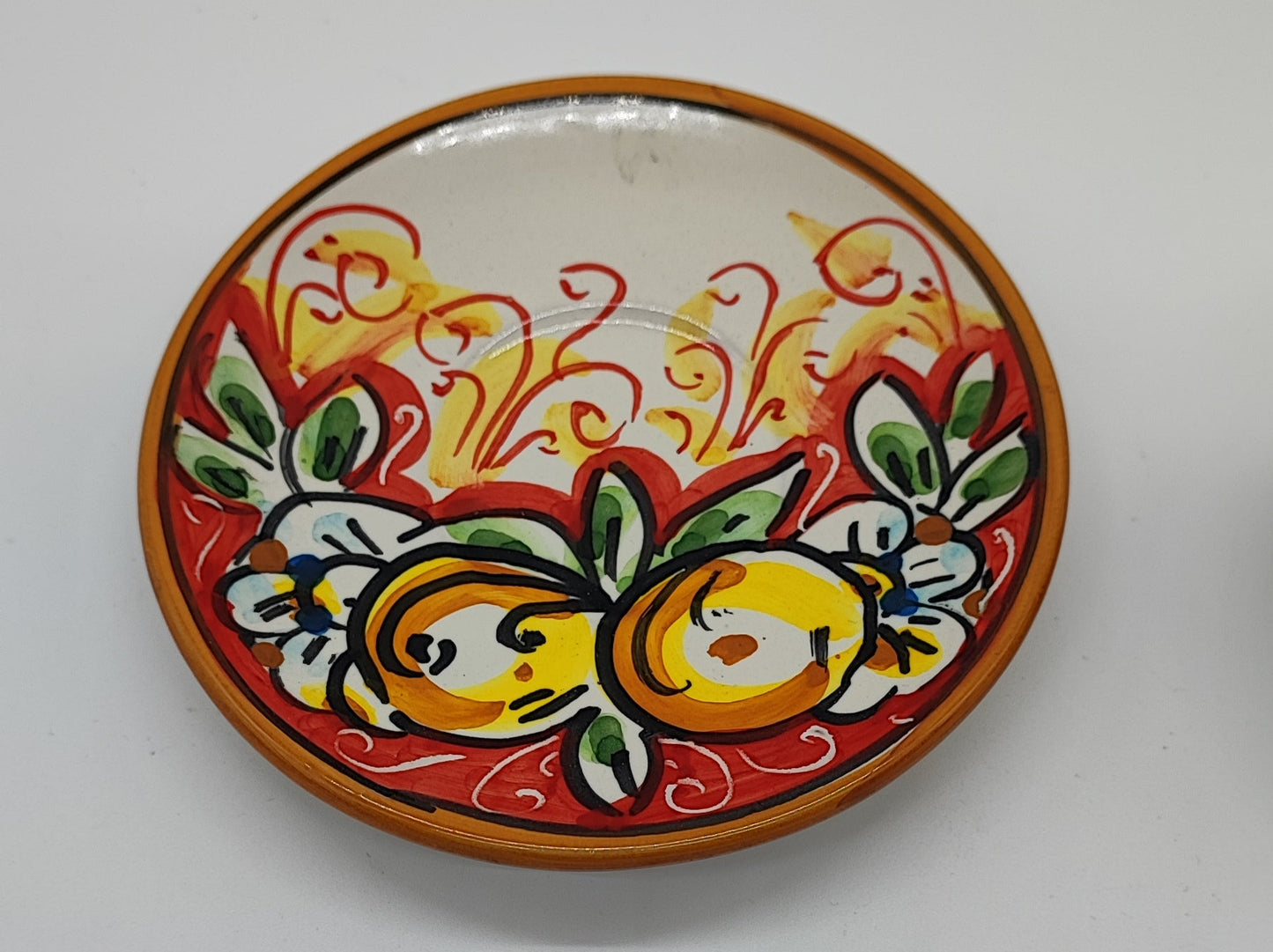 Hand-Painted Sicilian Espresso Cup and Saucer – Caltagirone Italian Ceramic