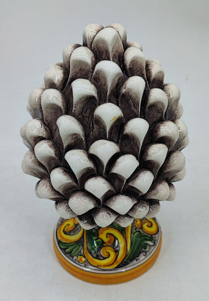 Handmade Sicilian Ceramic Pine Cone – Rustic Italian Home Decor
