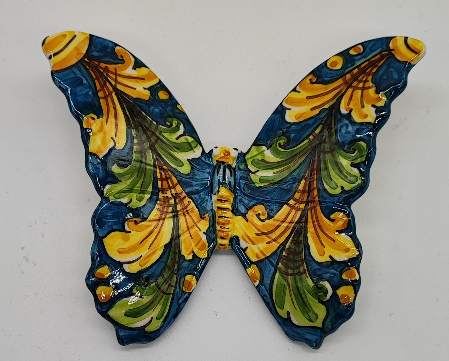 farfalla-ceramica-siciliana-bordeaux-verde