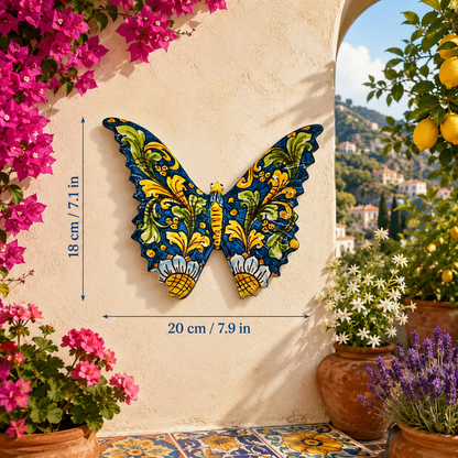 farfalla-blu-verde-ceramica-20x18-cm