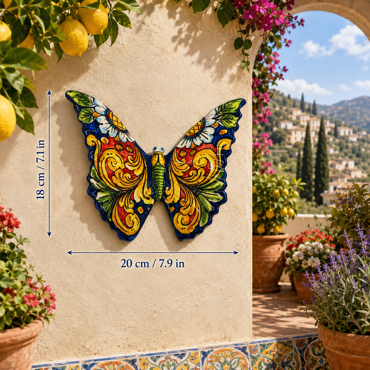 farfalla-multicolore-ceramica-20x18-cm