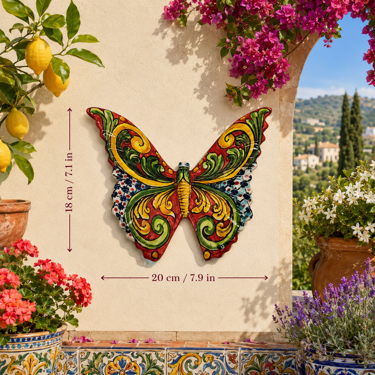 dettagli-dipinti-farfalla-ceramica-siciliana