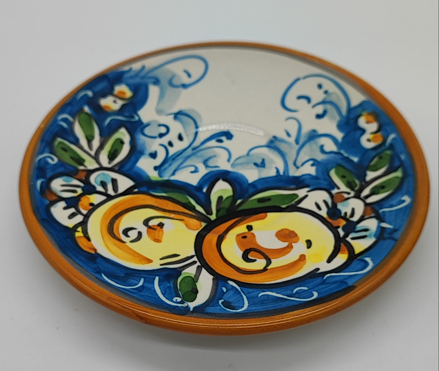 Hand-Painted Sicilian Espresso Cup and Saucer – Caltagirone Italian Ceramic