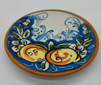 Hand-Painted Sicilian Espresso Cup and Saucer – Caltagirone Italian Ceramic