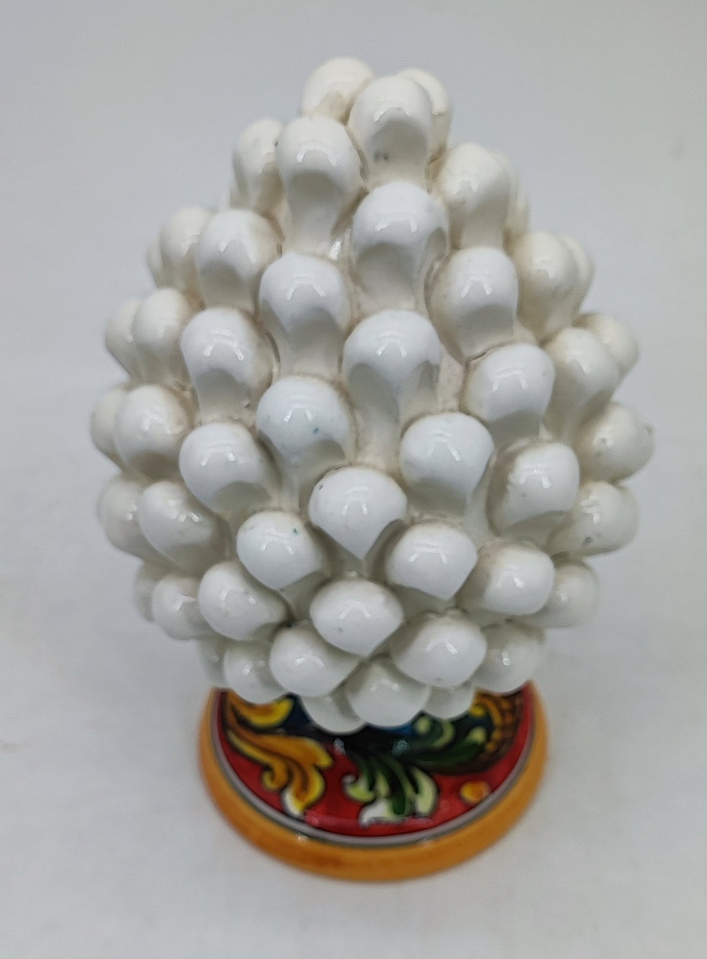 Handmade Sicilian Ceramic Pine Cone 22 cm – Palermo Majolica Italian Home Decoration