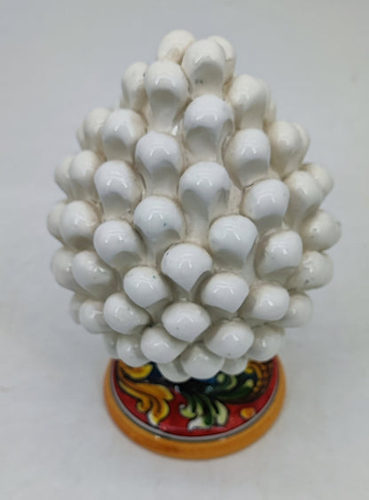 Handmade Sicilian Ceramic Pine Cone 22 cm – Palermo Majolica Italian Home Decoration