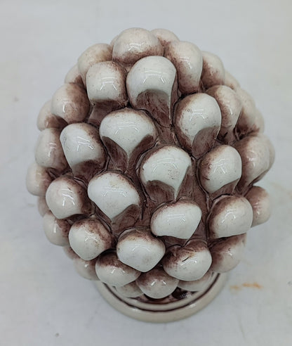 Handmade Sicilian Ceramic Pine Cone 15 cm – Antique Mediterranean Decor