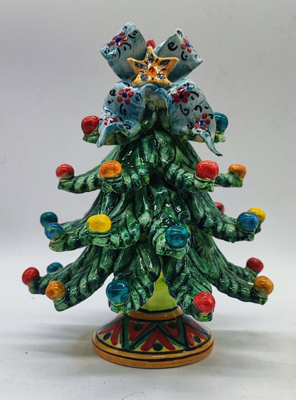 Close-up of colorful ceramic ornaments and traditional hand-painted Caltagirone details