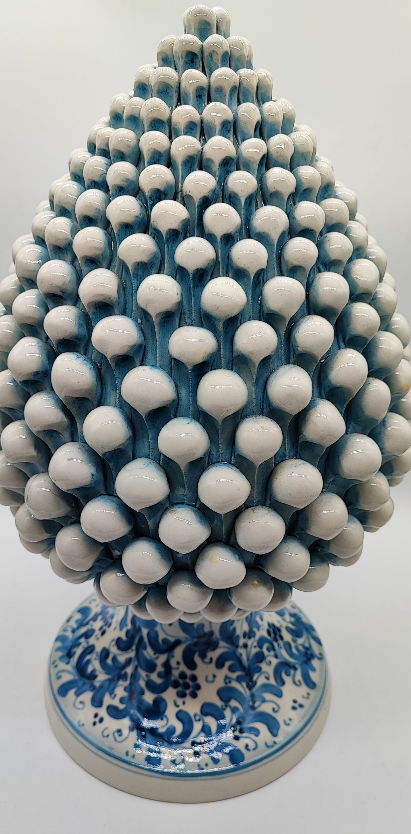 Large Sicilian Ceramic Pine Cone 42 cm – Handmade Italian Pigna