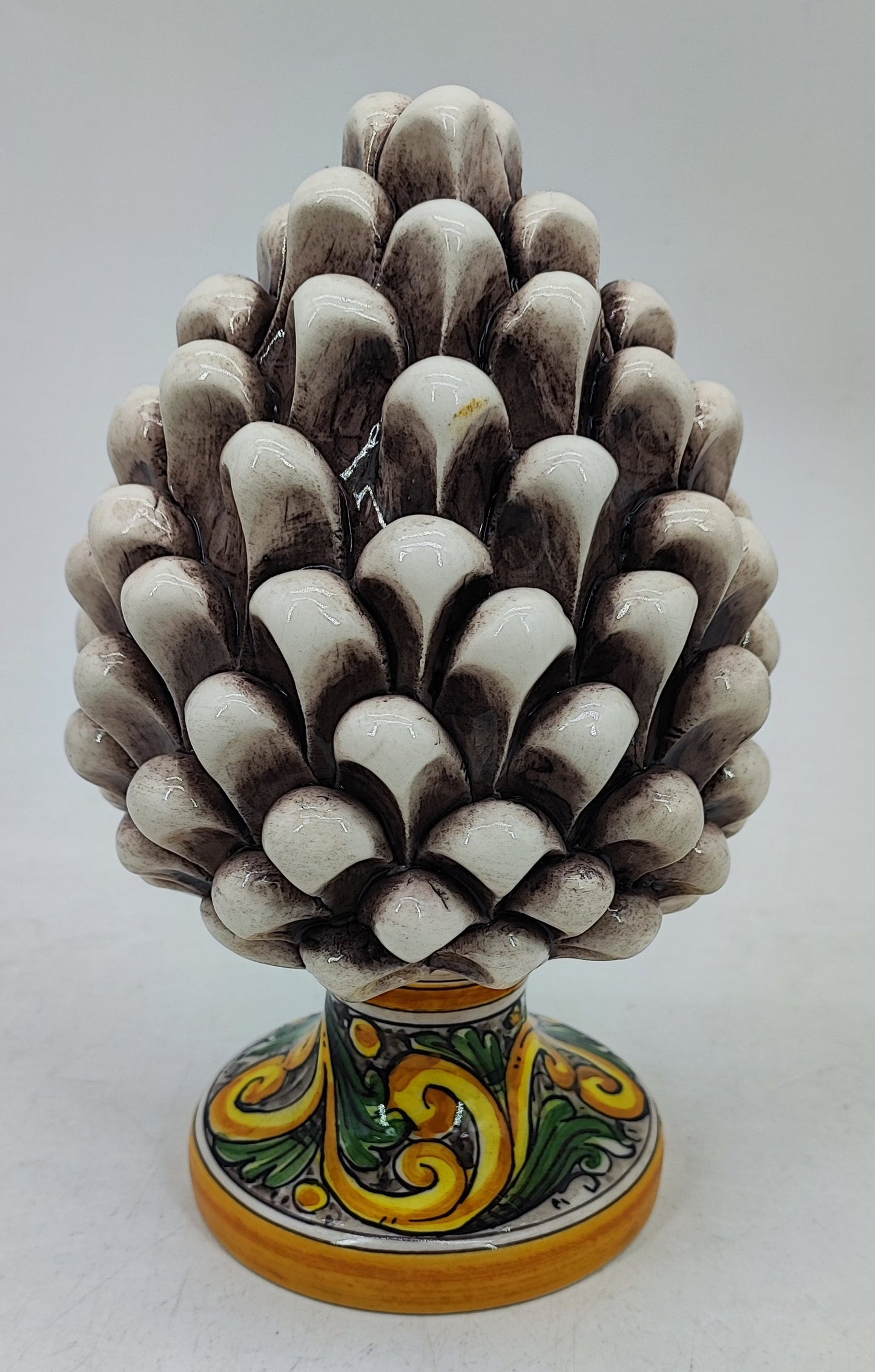 Handmade Sicilian Ceramic Pine Cone – Rustic Italian Home Decor
