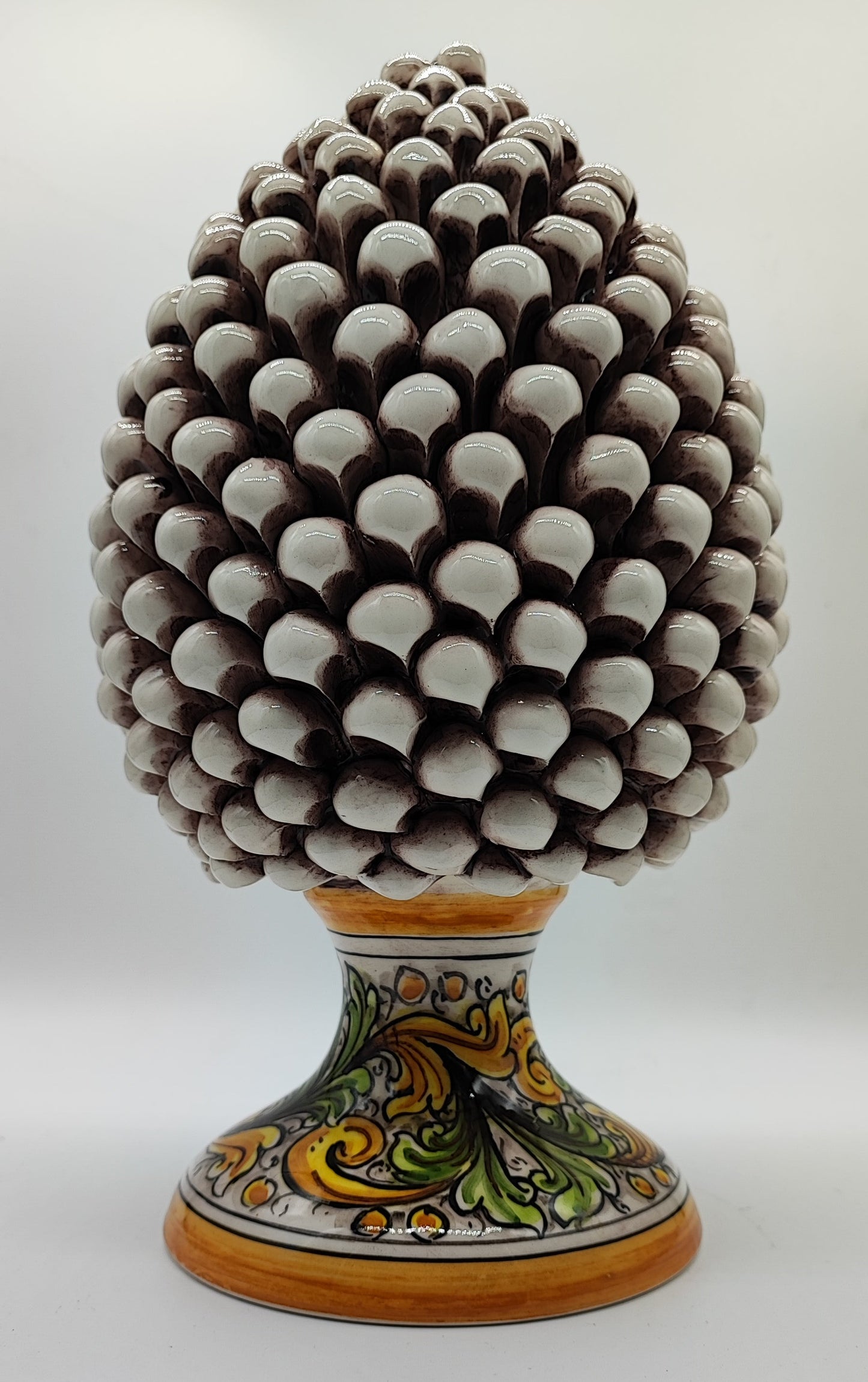 Sicilian Ceramic Pine Cone 32 cm – Handmade Italian Pigna