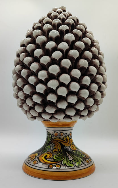 Sicilian Ceramic Pine Cone 32 cm – Handmade Italian Pigna