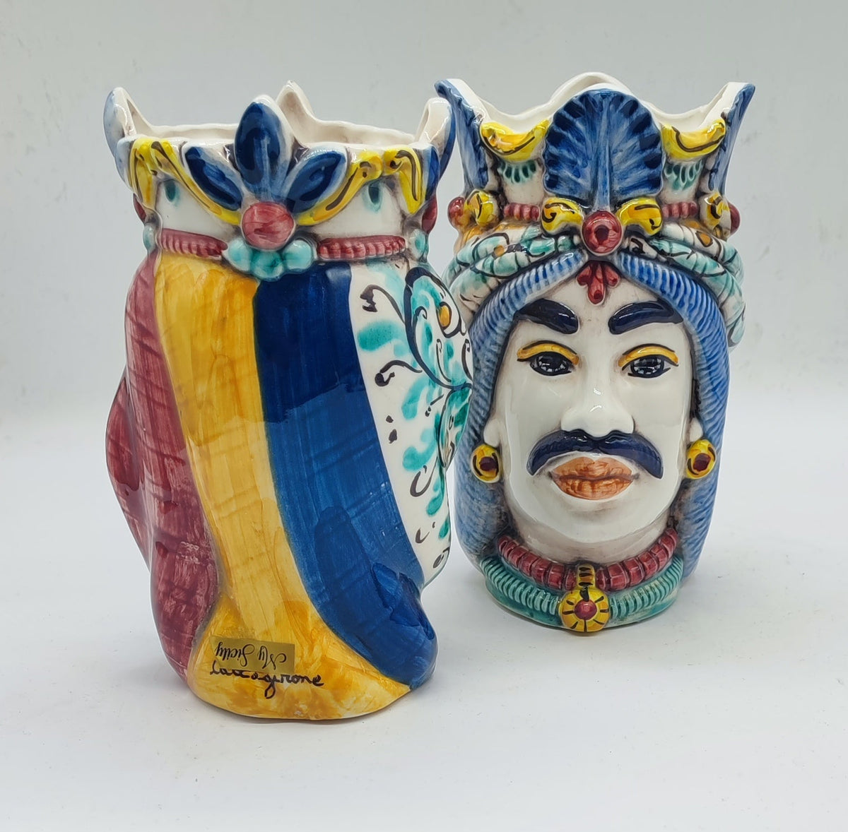 ceramics.jpg	Traditional Italian Teste di Moro Female and Male ceramic set