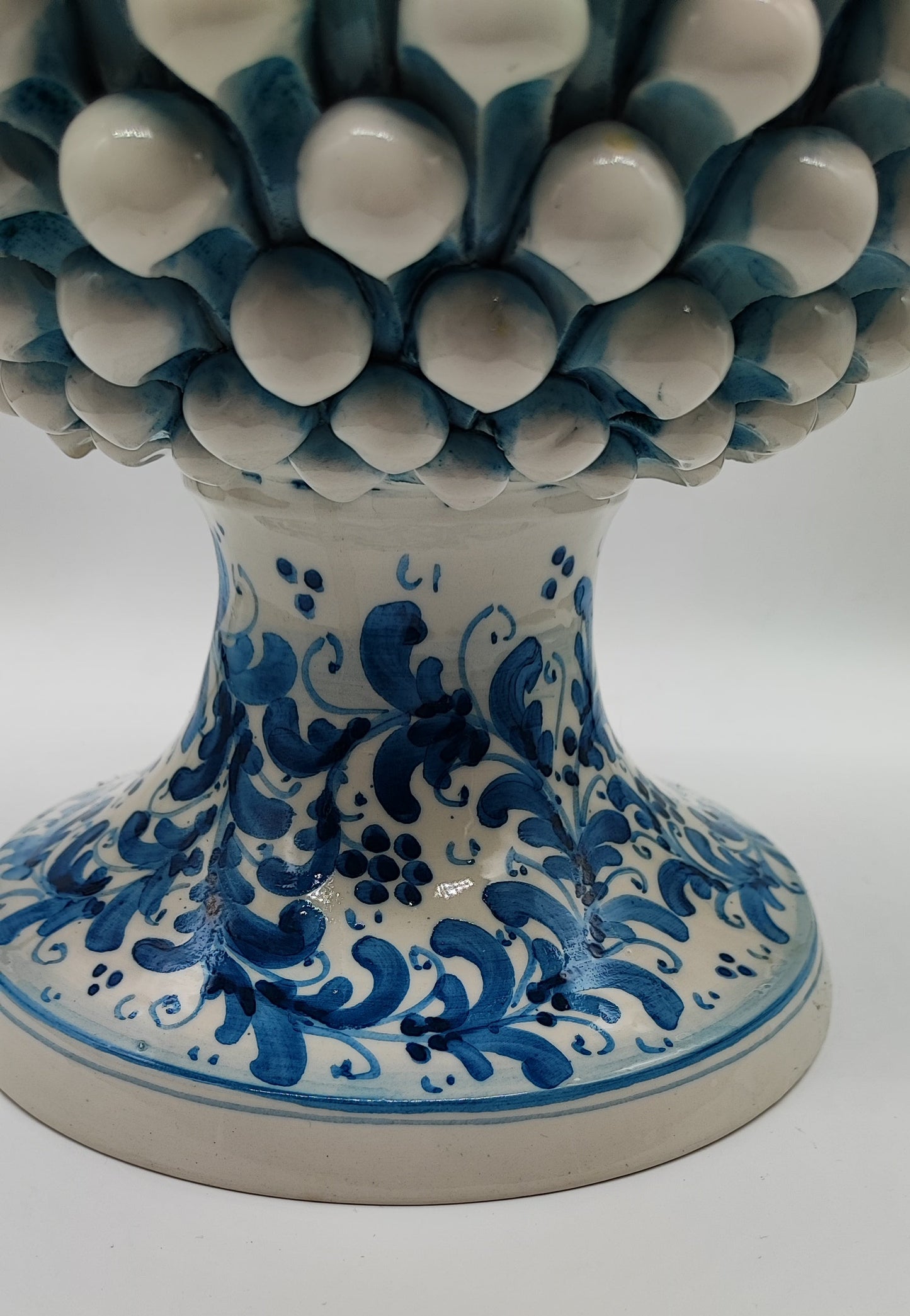 Large Sicilian Ceramic Pine Cone 42 cm – Handmade Italian Pigna