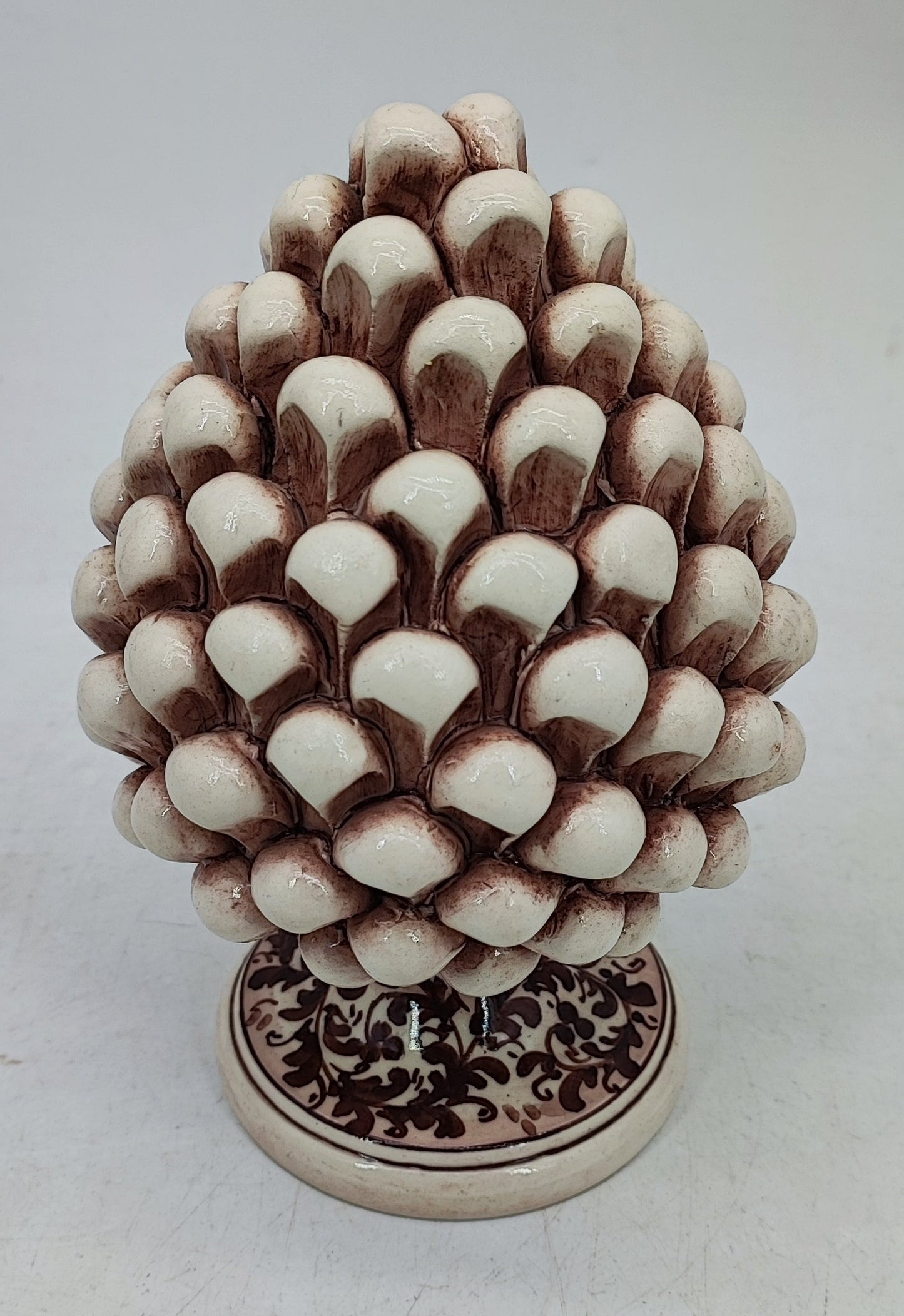 Handmade Sicilian Ceramic Pine Cone – Rustic Italian Home Decor