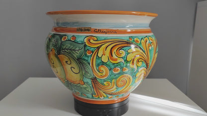 Caltagirone Ceramic handcrafted Vase
