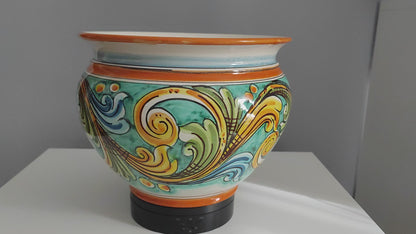 Caltagirone Ceramic handcrafted Vase
