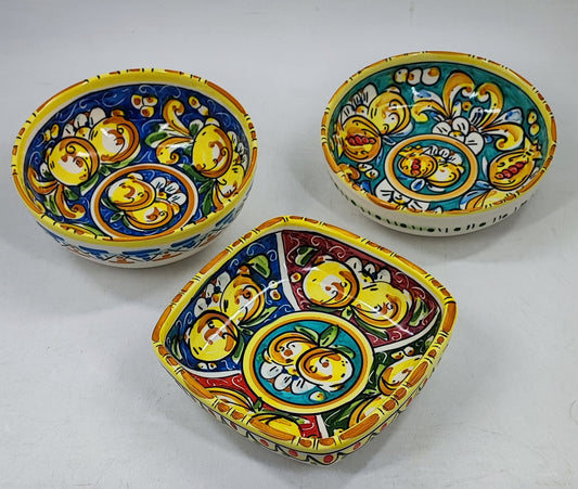 Handmade Sicilian Ceramic Bowl – Caltagirone Fruit Bowl – Hand Painted Italian Serving Bowl – Mediterranean Kitchen Decor – Made in Sicily